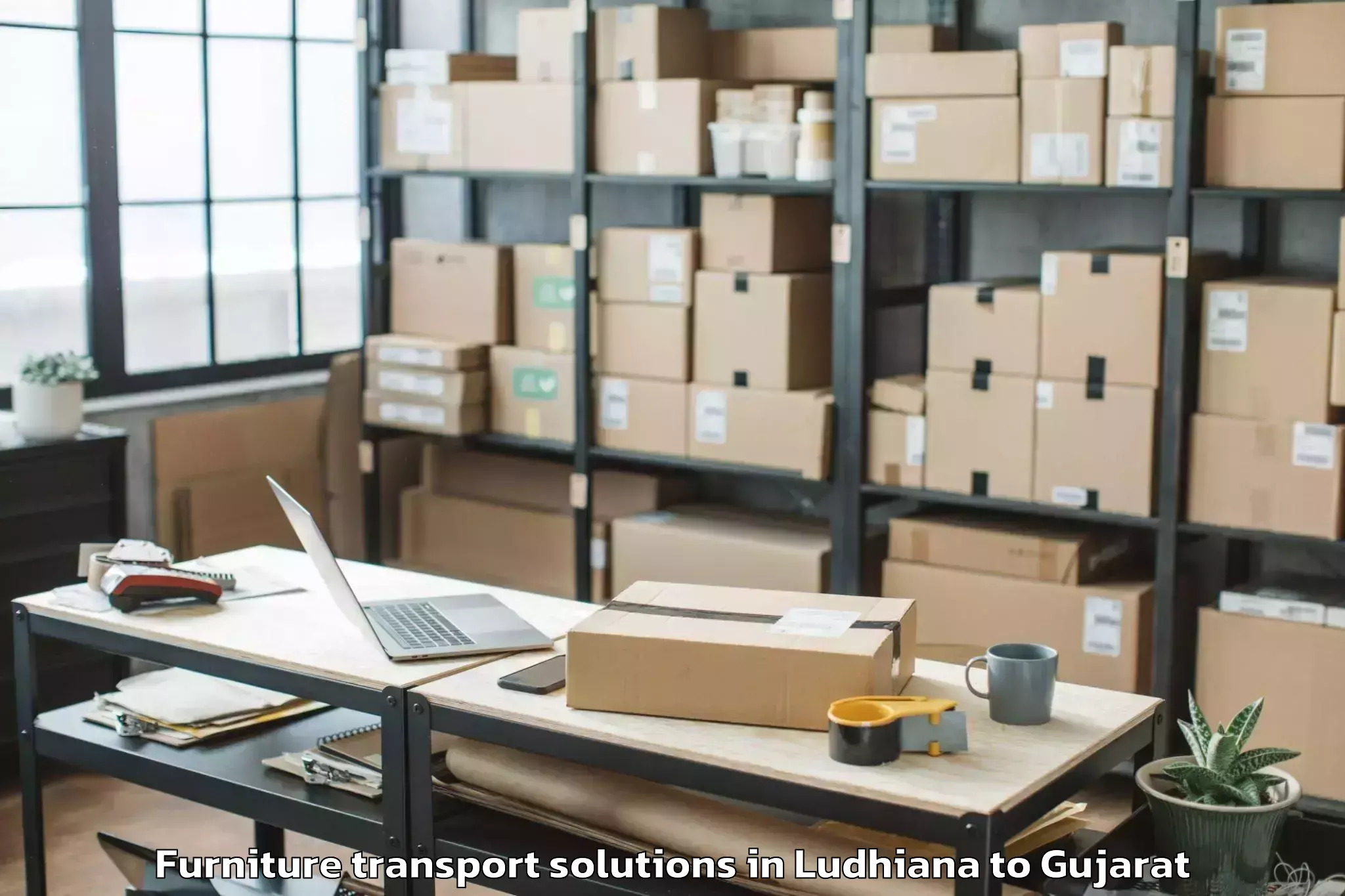 Top Ludhiana to Kaprada Furniture Transport Solutions Available